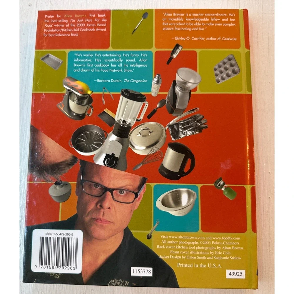 Alton‎ Brown Gear for Your Kitchen Cookbook Hardcover Dust Jacket DJ Good Eats